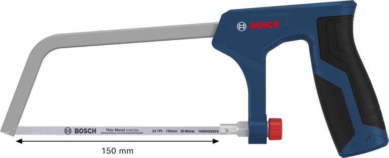 Cưa tay lưỡi kép Bosch 150 mm dùng để cắt kim loại chính xác.